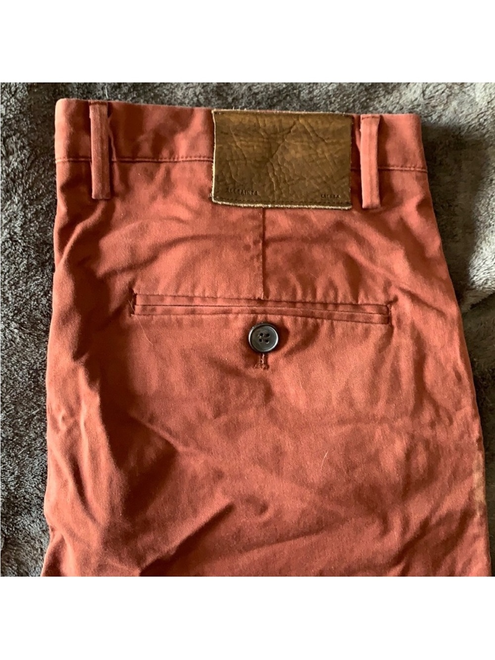 All Saints Men's Pipe Chino 32x30 in burnt orange